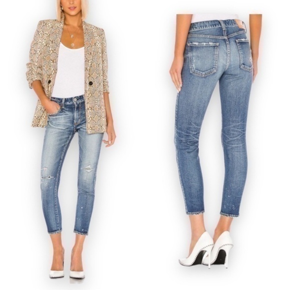 Moussy Vintage MV Lancaster Stretch Skinny Jeans Blue Size 24 - Picture 1 of 12